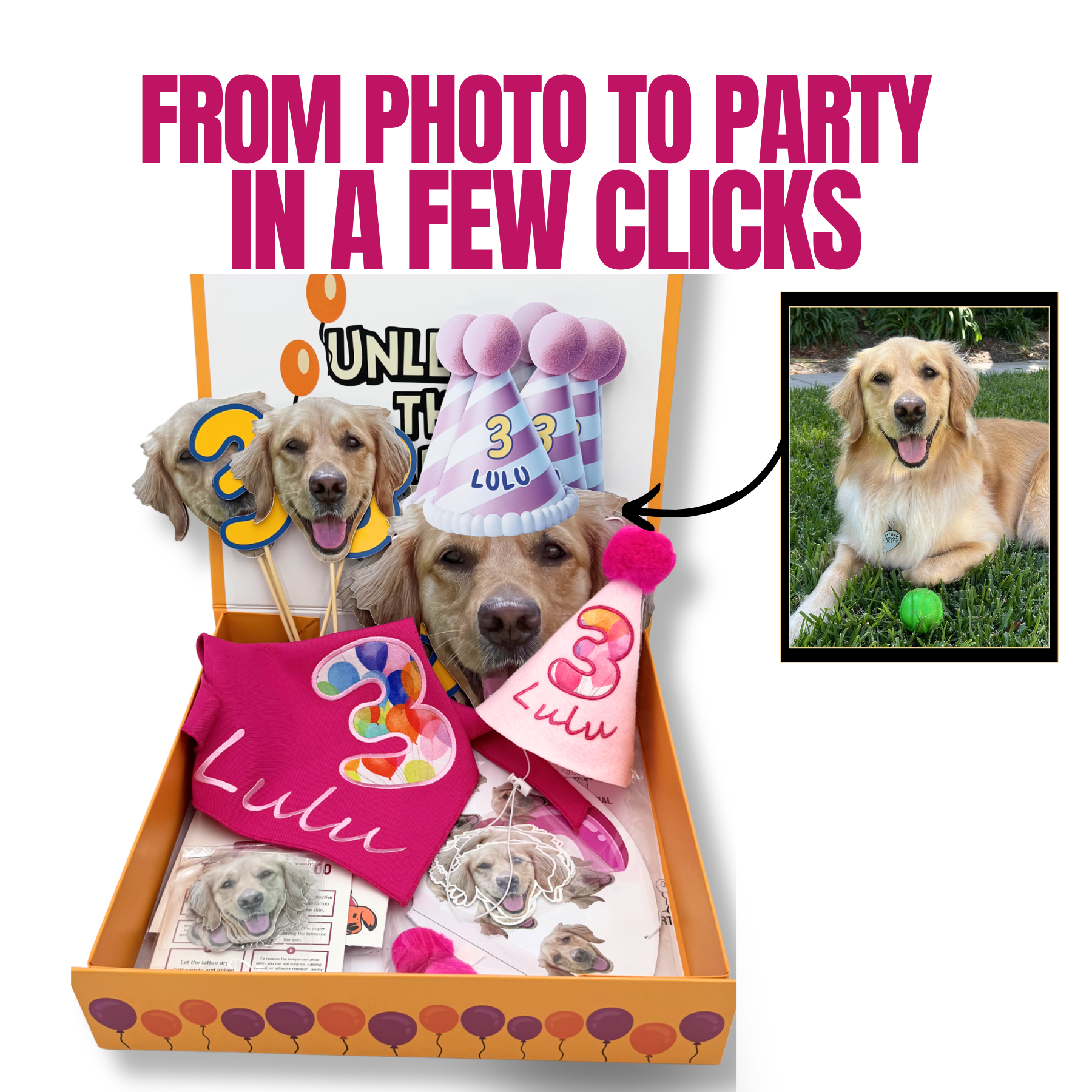 Personalized Dog Party Pack